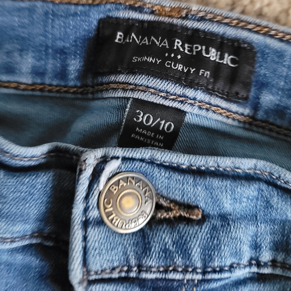 Banana Republic Skinny Curvy Fit Blue Jeans Classic Denim